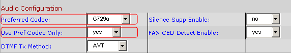 Audio Configuration